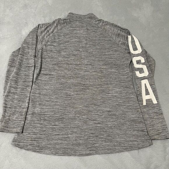 Team USA Olympics Sweatshirt Womens XL Grey 1/4 Zip Warm Up 2018 Winter Olympics - Picture 8 of 11